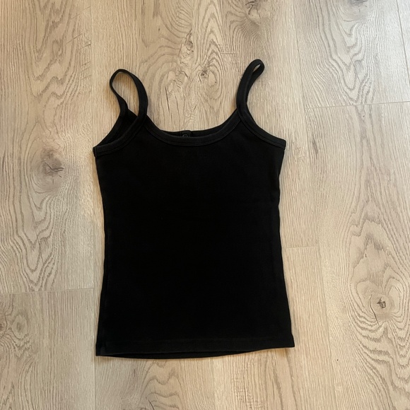 Abercrombie & Fitch Black Henley Snap Button Tank Top Sz. M - Picture 3 of 3